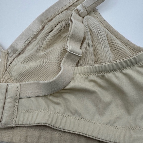 Olga Bra 30591 42D Nude Wireless Mesh-Lined Lace Cup Support Comfort - Picture 6 of 12